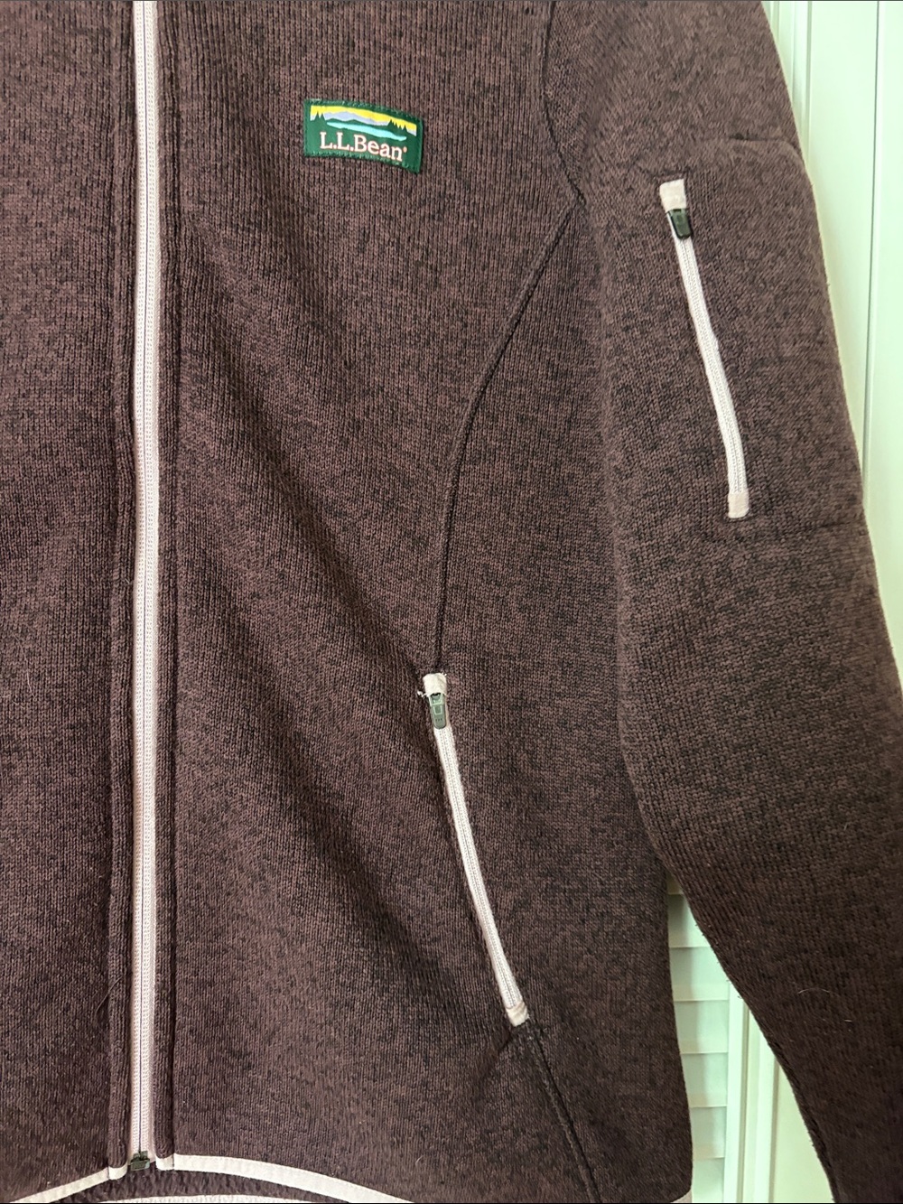 L.L. Bean Sweater Fleece Full-zip Women’s Jacket Size MP - Picture 4 of 8